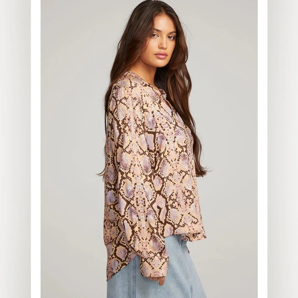 Denver Python Print Blouse - Picture 2 of 7